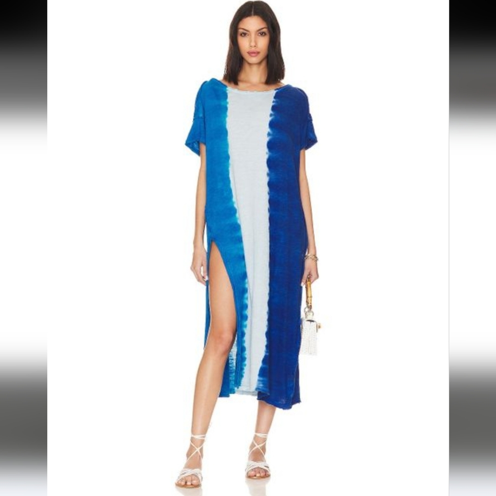 NWT Free People Ice Cream Sundae Maxi Dress in Dream Blue Combo
